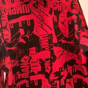 Jordan Red Fleece with Black Label